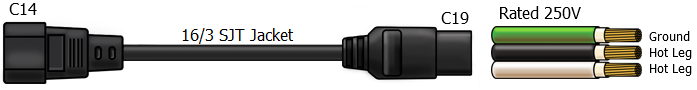 C14 to C13 power cord